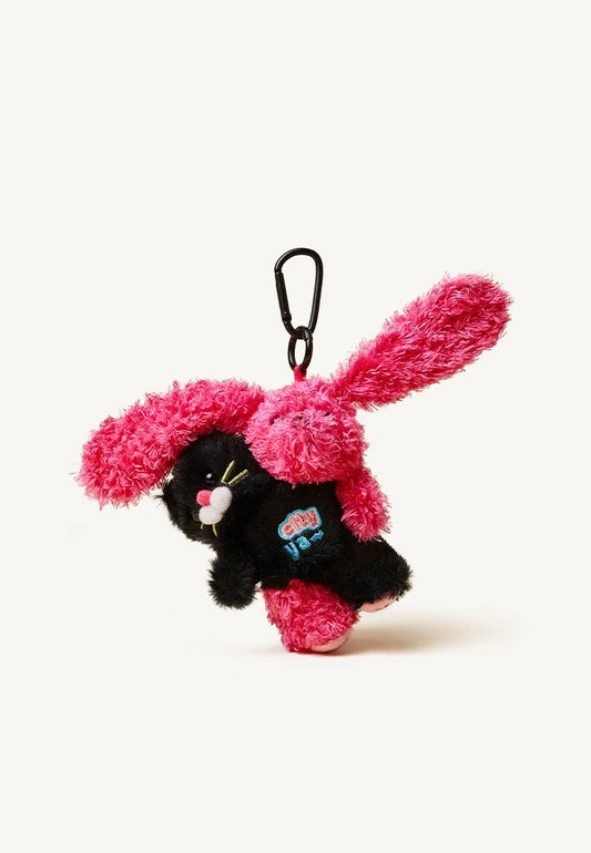 Rabbit Cat Plush Toy Keychain