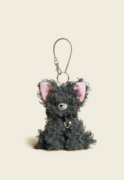 Elegant Cat Plush Toy Keychain